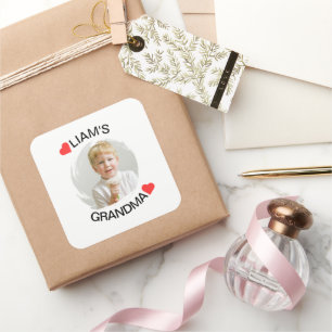 Personalized Grandma Sticker Child Face Photo
