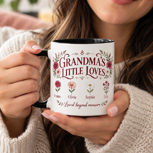 Personalized Grandma's Little Grandkids Name mug