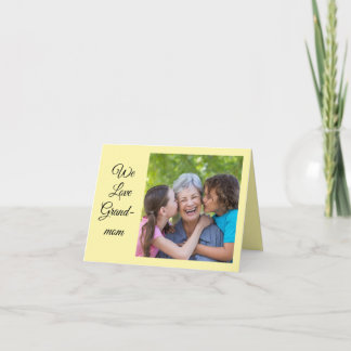 Personalized Grandmom Photo Mother's day Gift Thank You Card