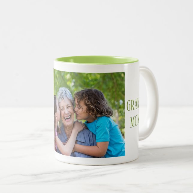 Personalized Grandmom Photo Mug Mother's day Gift (Front Right)