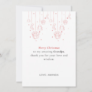 Personalized Grandpa Christmas Card