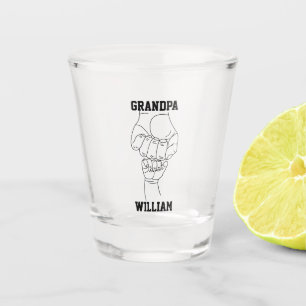 Personalized Grandpa Grandchild Gift 4 Grandfather Shot Glass