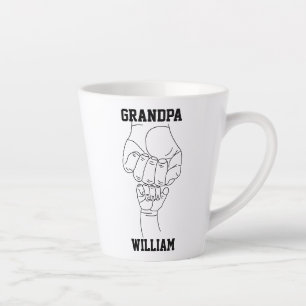 Personalized Grandpa Grandchild Gift Grandfather Latte Mug