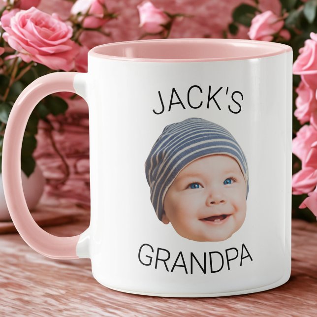 Personalized Grandpa Mug with Baby Face Photo (Creator Uploaded)