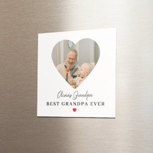Personalized Grandpa Photo Best Grandpa Ever Magnet