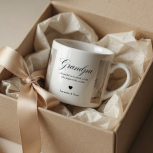 Personalized Grandpa Photo Custom Grandfather Espresso Cup