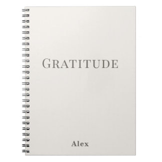 Personalized Gratitude – Minimal Typography Notebook