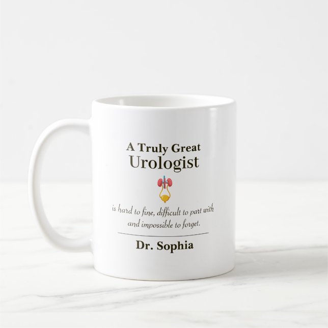 Personalized Great Urologist Appreciation Gift Coffee Mug (Left)