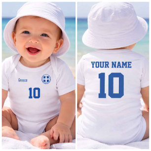 Personalized Greece Baby Bodysuit
