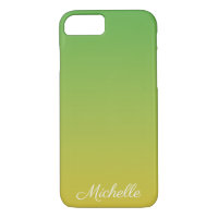 Personalized green and yellow ombre