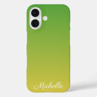 Personalized green and yellow ombre