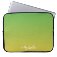 Personalized green and yellow ombre
