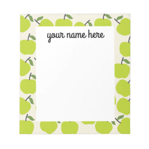 Personalized Green Apple Notepad