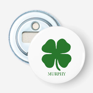 Personalized Green Clover Bottle Opener