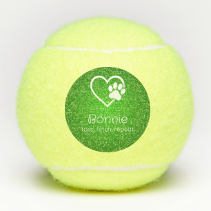Personalized Green Fetch Ball "Toss, Fetch..."