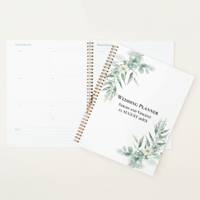 Personalized Green Foliage  Planner (Display)