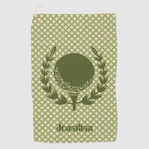 Personalized Green Golf Ball Leaf Magnetic Custom Towel