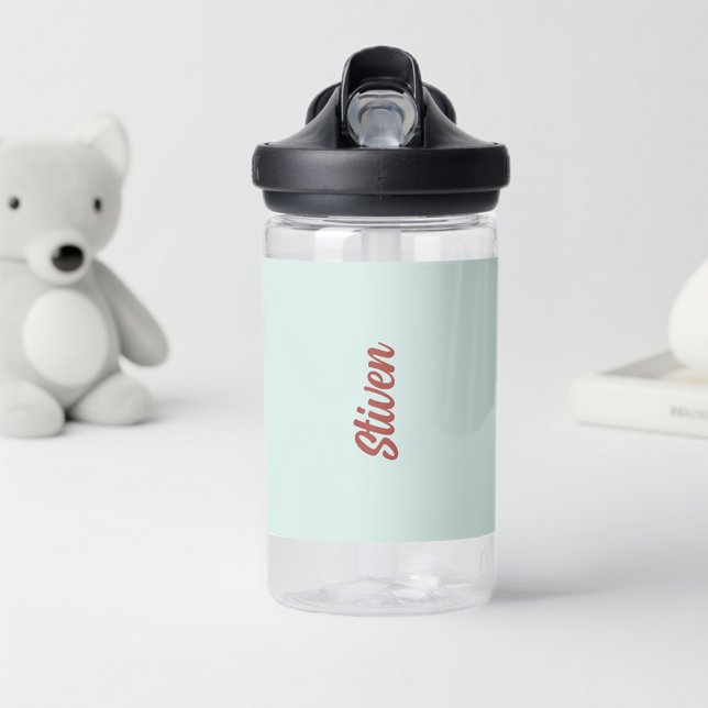 Personalized Green Mint Plastic Bottle for Kids (Creator Uploaded)