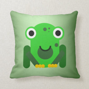 Personalized green Mr. Frog Cushion