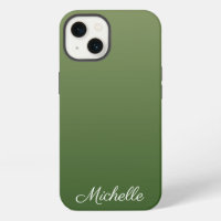 Personalized green ombre Case-Mate iPhone case
