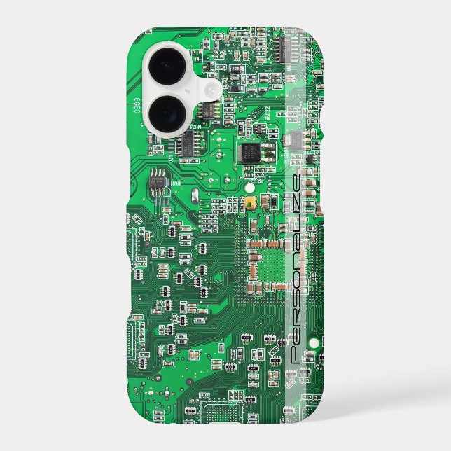 Personalized Green PCB Circuit Board for IT Pros (Back)