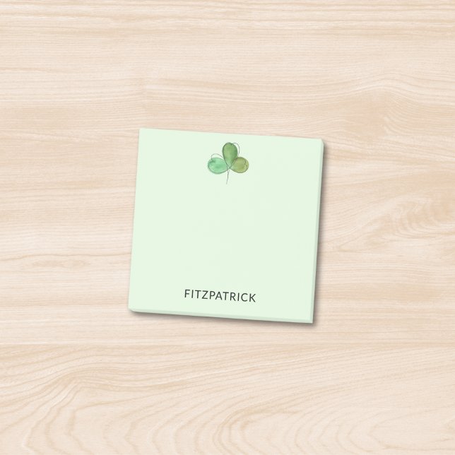 Personalized Green Shamrock Irish Heritage Post-it Notes (Creator Uploaded)