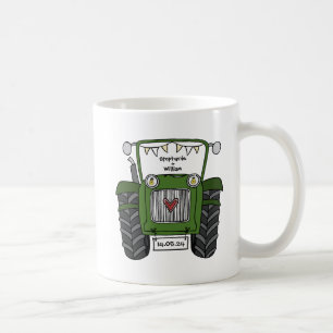 Personalized Green Tractor Country Wedding Gift Coffee Mug