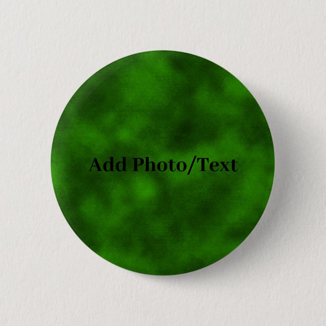 Personalized Green Velvet Add Your Photo or Text 6 Cm Round Badge (Front)