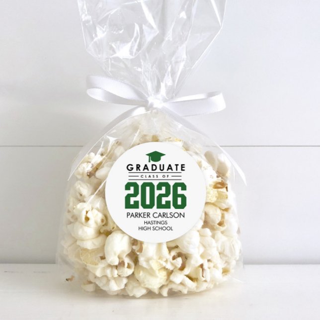 Personalized GreenClass of 2026 Graduation Sticker (Creator Uploaded)