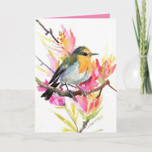 Personalized Greeting Card - Summer Robin