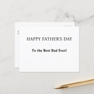 Personalized Greeting for Dad, Grandpa, or Husband Holiday Postcard