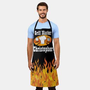 Personalized Grill Master Name BBQ Chefs Apron