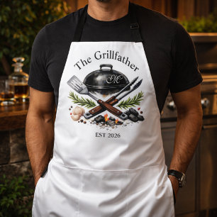 Personalized Grillfather Monogram Apron