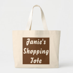 PERSONALIZED GROCERY TOTE JUMBO NATURAL BAGS