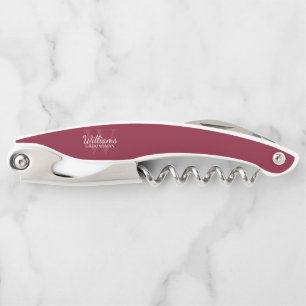 Personalized Groomsman's Monogram and Name Corkscrew