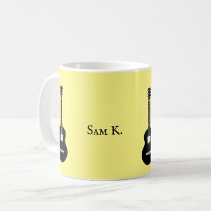 Personalized guitar-themed music  coffee mug