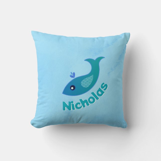 Personalized "Gulp, Gulp" Throw Pillow (Front)