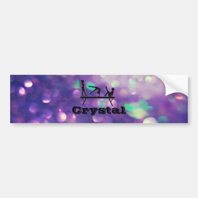 PERSONALIZED GYMNASTICS BUMPER STICKER (Front)