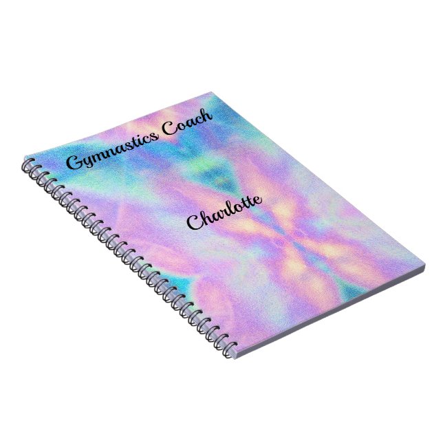 PERSONALIZED - GYMNASTICS COACH SPIRAL NOTEBOOK (Right Side)