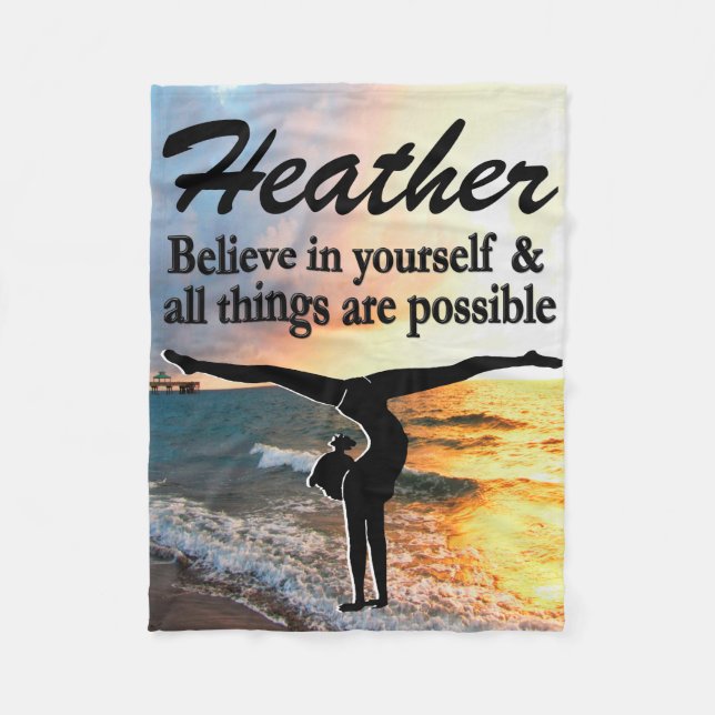 PERSONALIZED GYMNASTICS CUSTOM FLEECE BLANKET (Front)