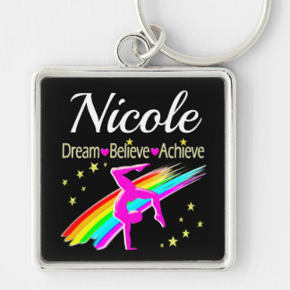 PERSONALIZED GYMNASTICS GOALS DESIGN KEY RING