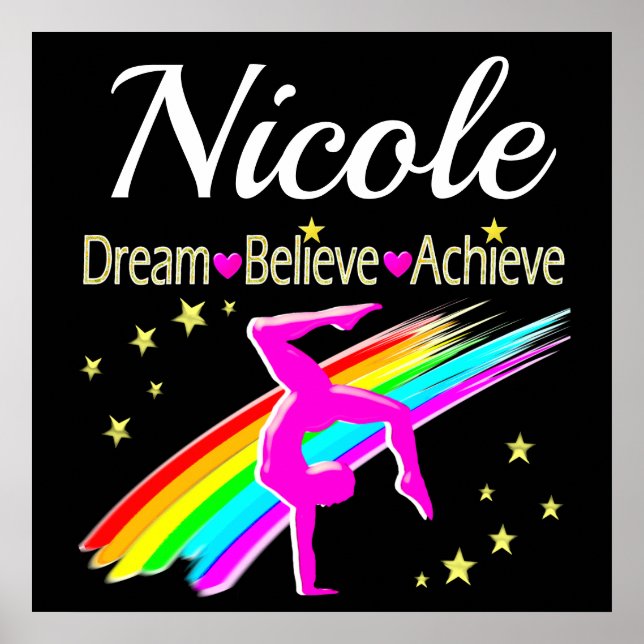 PERSONALIZED GYMNASTICS GOALS DESIGN POSTER (Front)