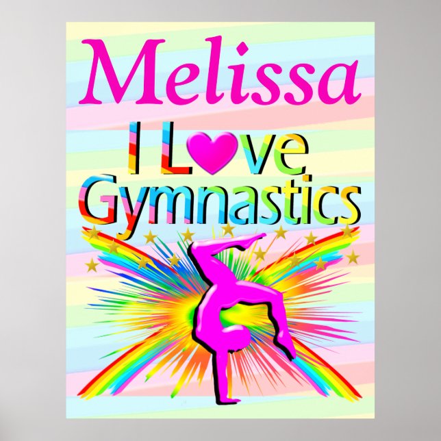 PERSONALIZED GYMNASTICS LOVE FOREVER POSTER (Front)