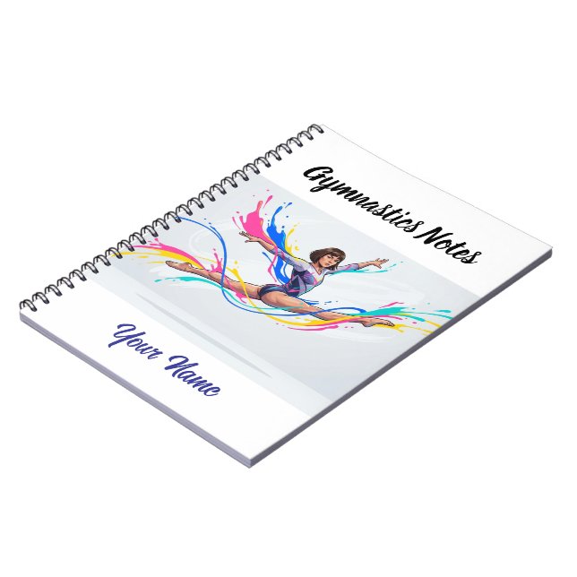 Personalized Gymnastics Notes  Notebook (Left Side)