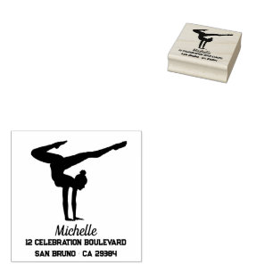Personalized Gymnastics  Rubber Stamp