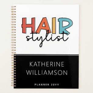Personalized Hair Stylist Retro Hairdresser Gift Planner