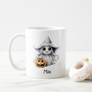 Personalized Halloween Boo-tiful Ghost Girl Coffee Mug