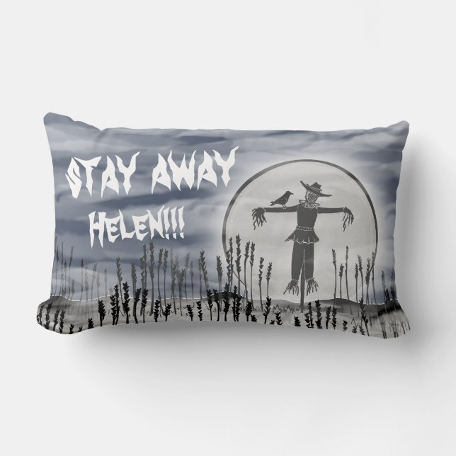Personalized Halloween Creepy Scarecrow Cushion (Front)