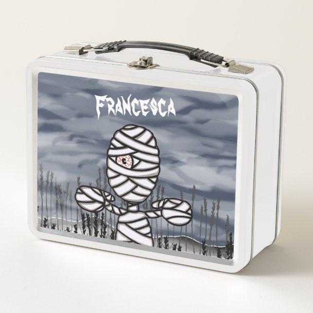 Personalized Halloween Mommy Metal Lunch Box (Front)