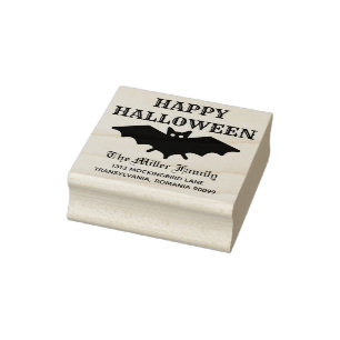 Personalized Halloween Party Invitations Rubber Stamp